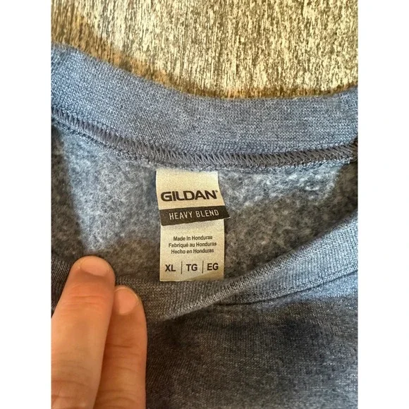 Gildan XL‎ Blue Fairy Embroidered Crewneck Sweatshirt Whimsical Top - Picture 3 of 8